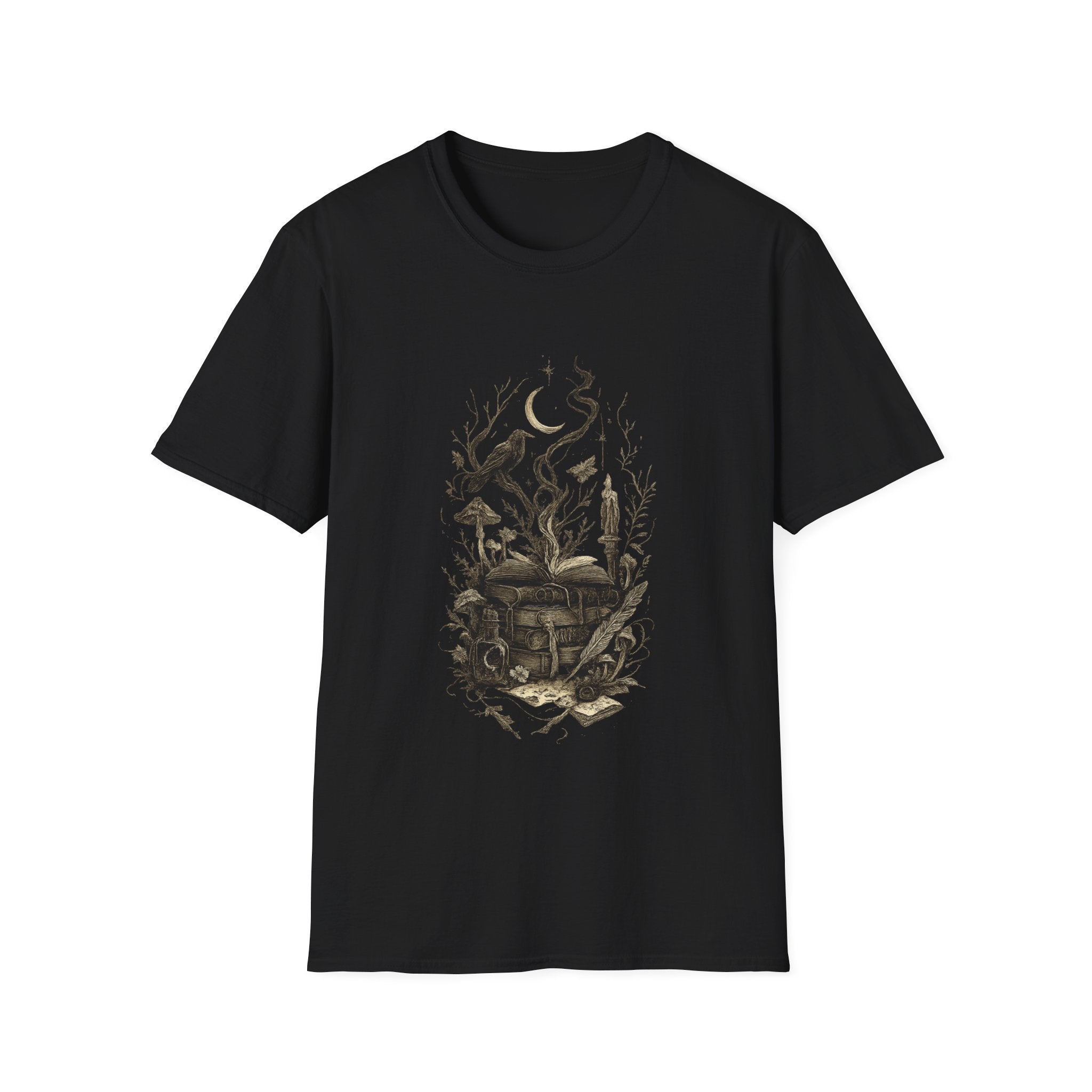Crow on Book T-Shirt