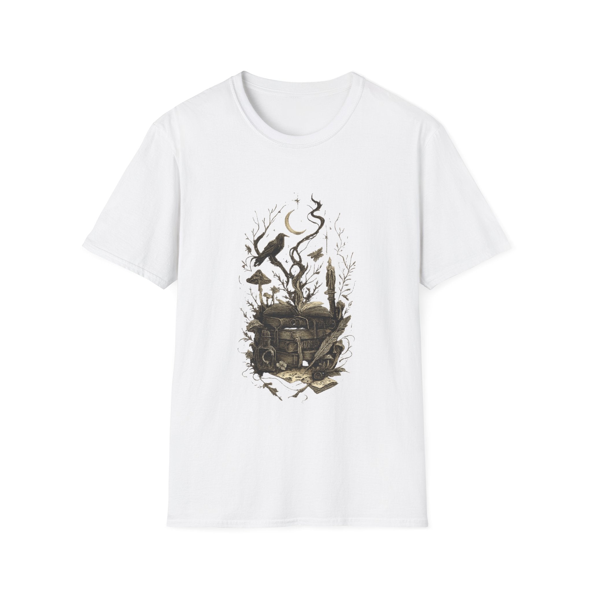 Crow on Book T-Shirt