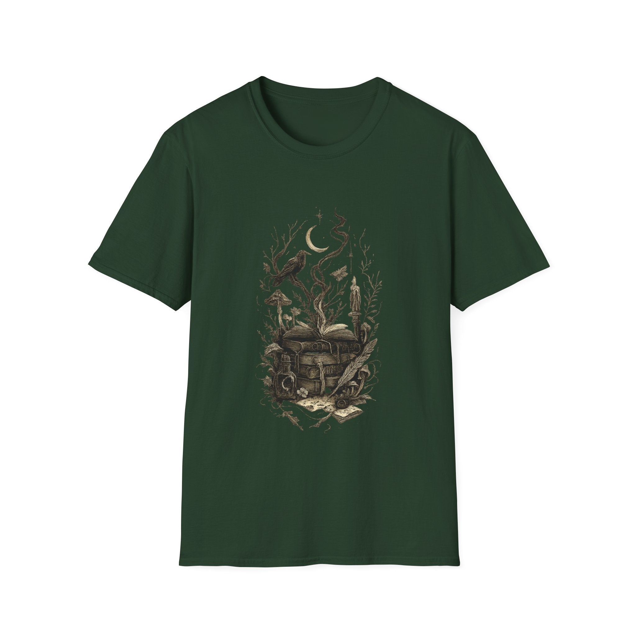 Crow on Book T-Shirt