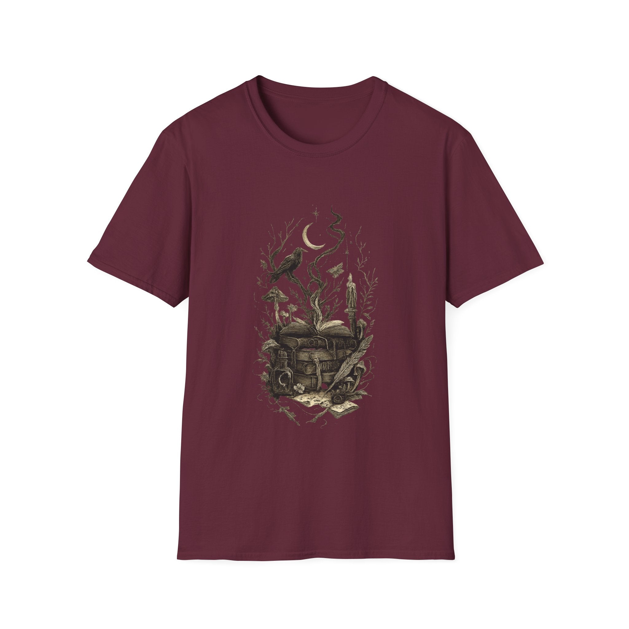 Crow on Book T-Shirt