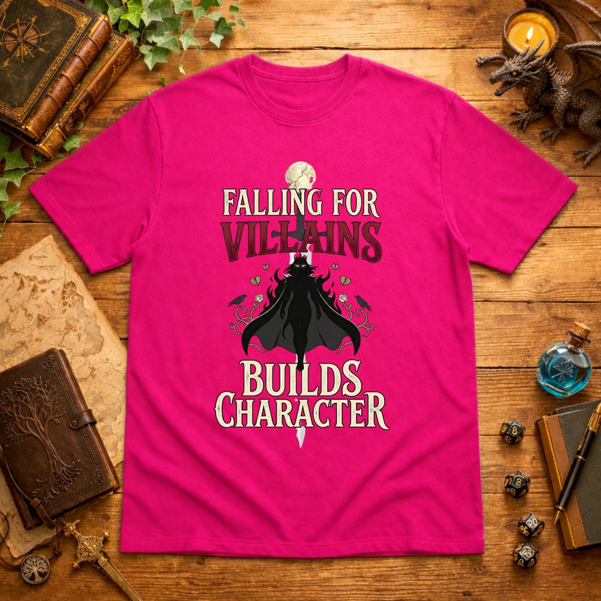 Falling for Villains Builds Character T-Shirt