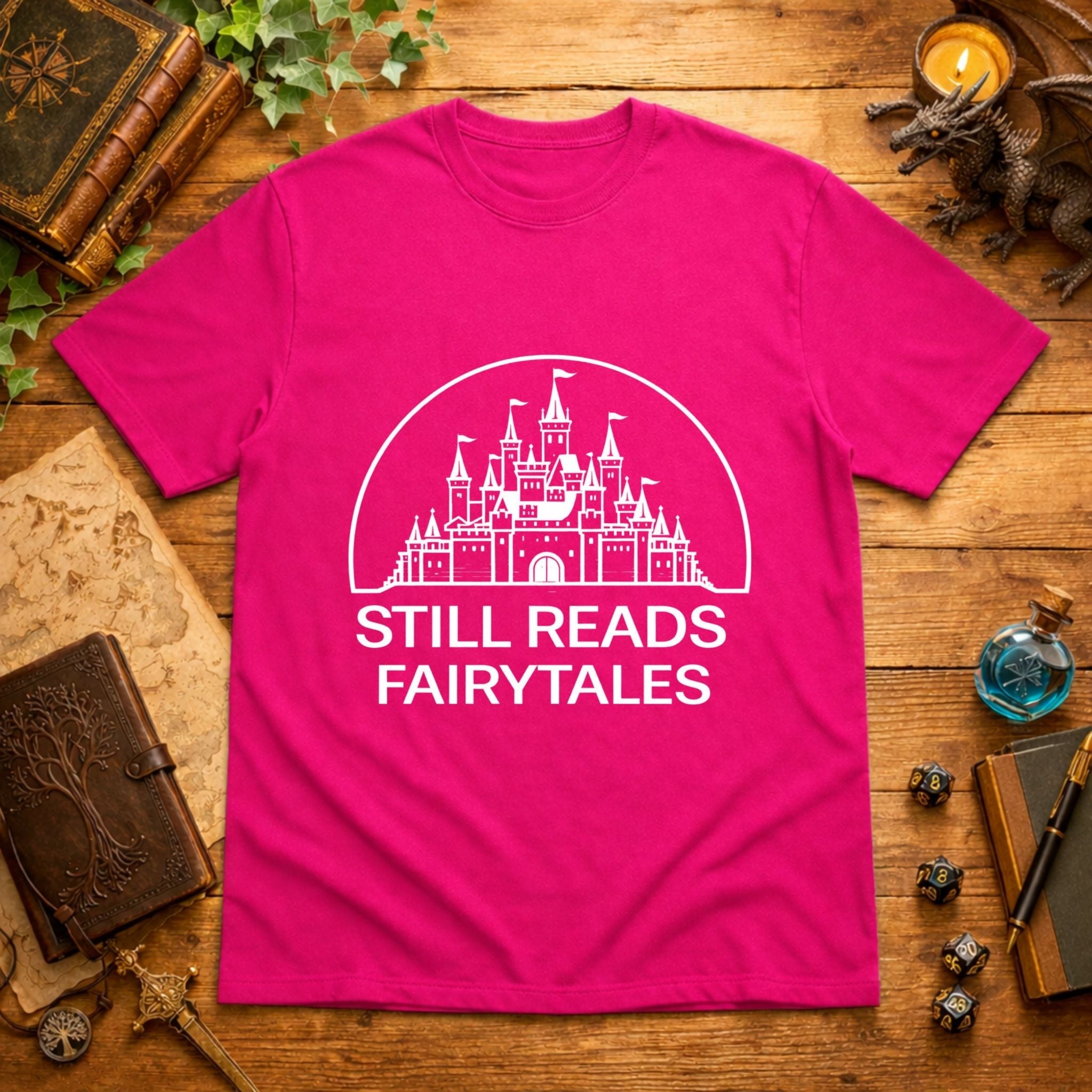 Still Reads Fairytales White T-Shirt