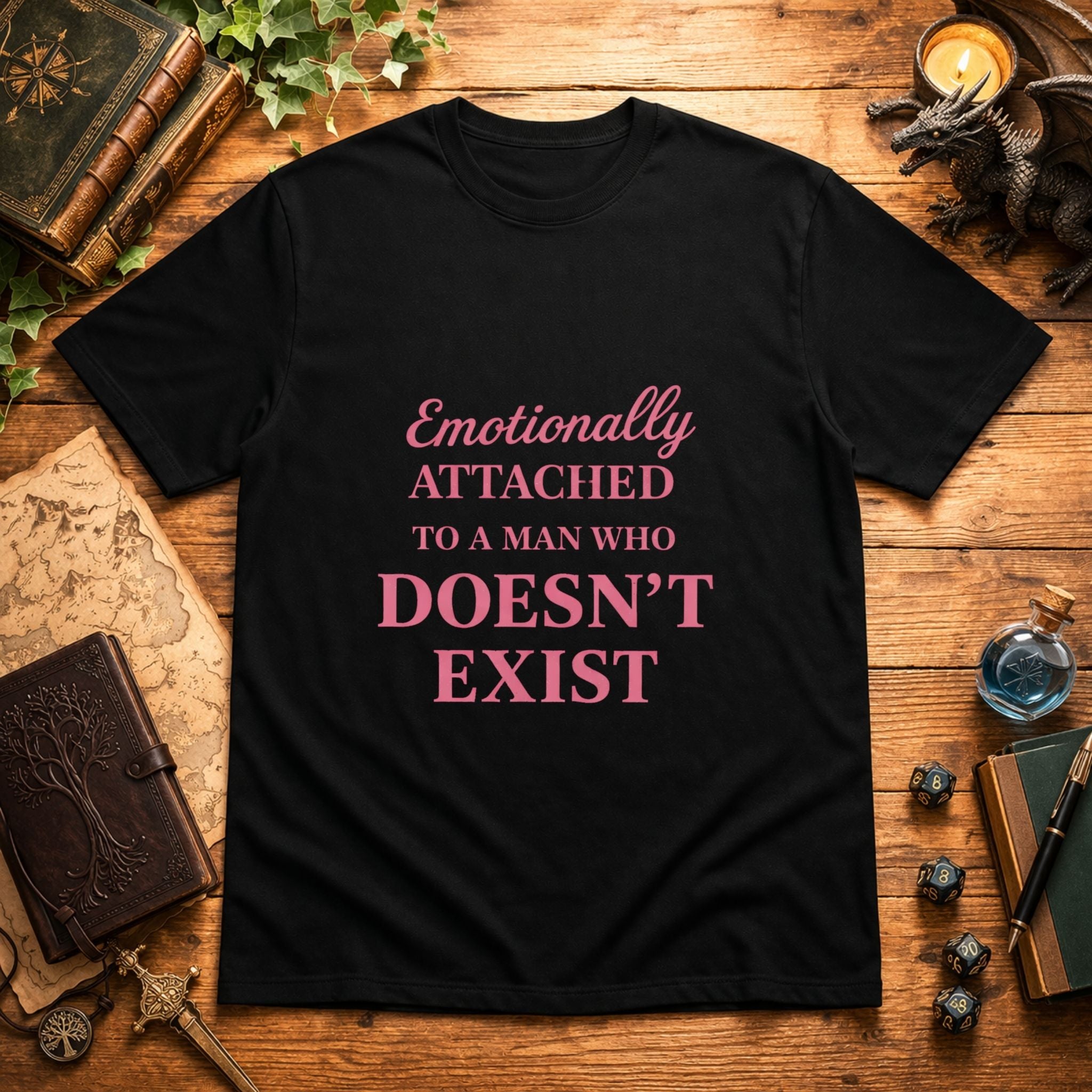 Man Who Doesn't Exist Pink T-Shirt