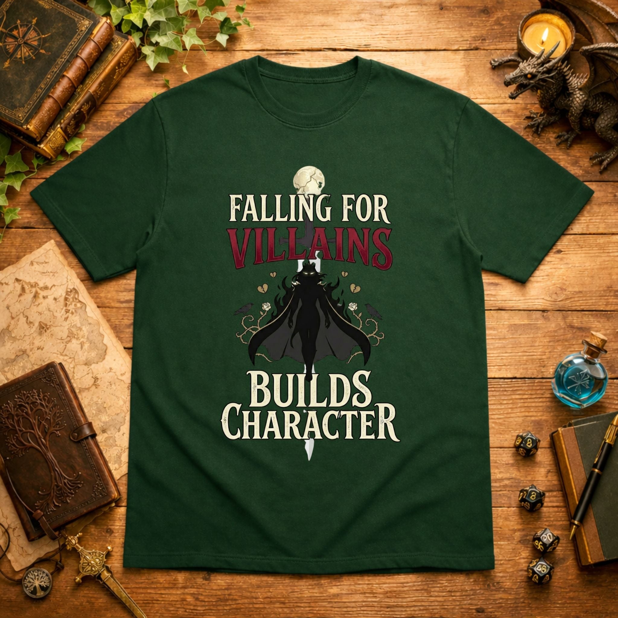 Falling for Villains Builds Character T-Shirt