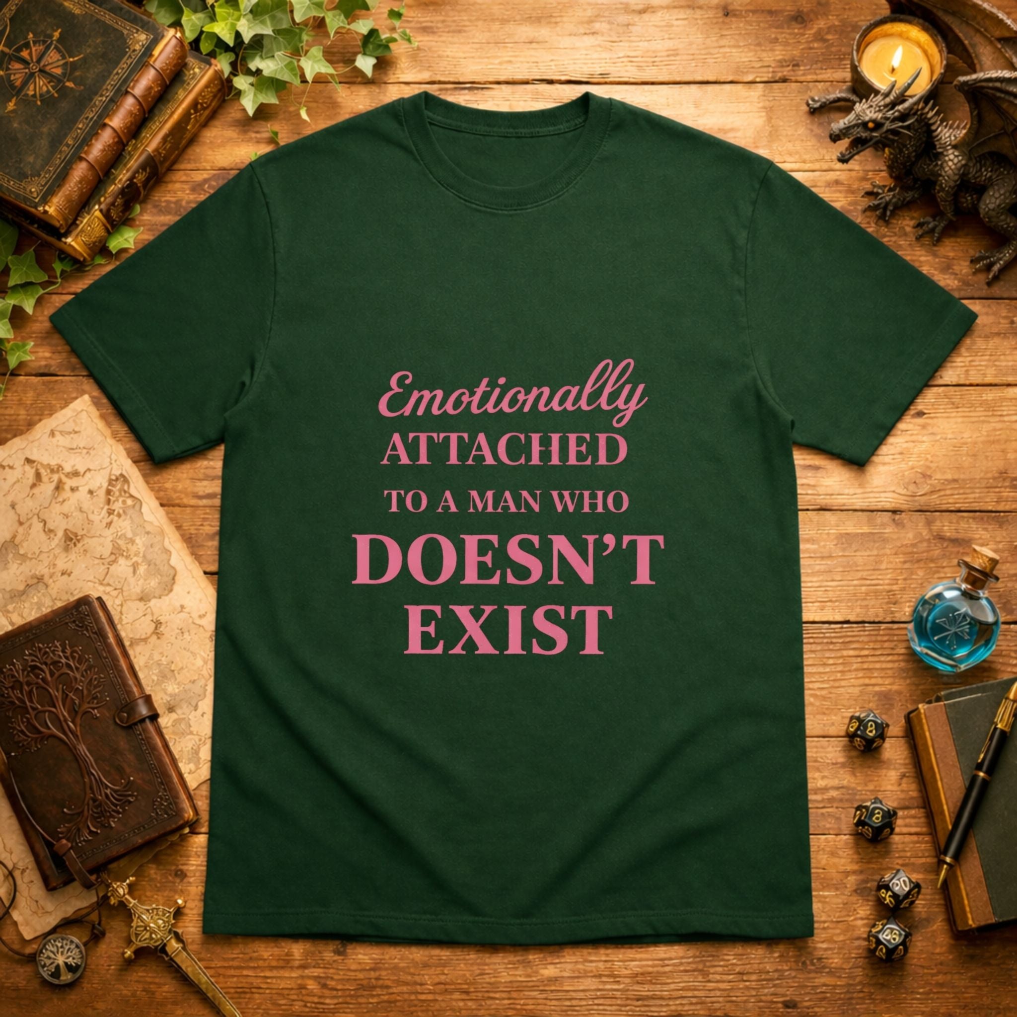 Man Who Doesn't Exist Pink T-Shirt