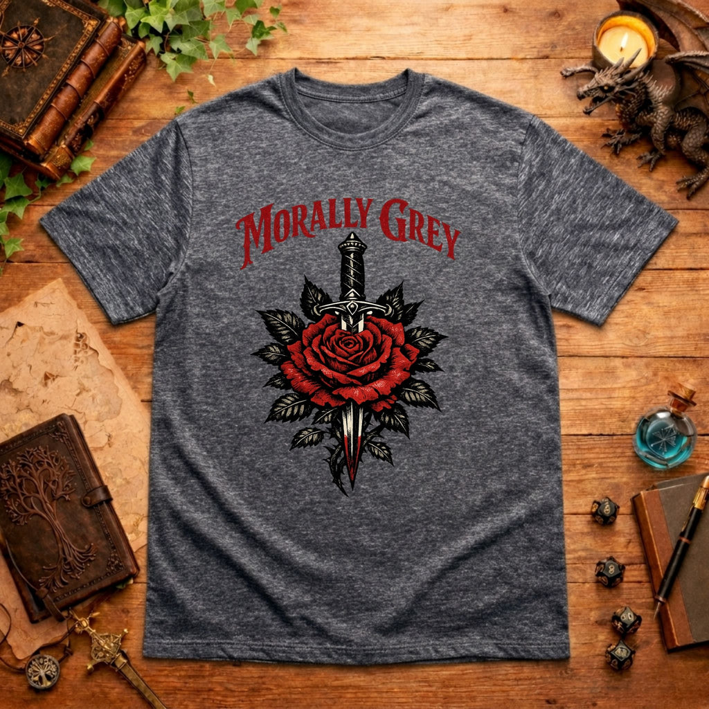 Morally Grey Rose & Dagger T-Shirt