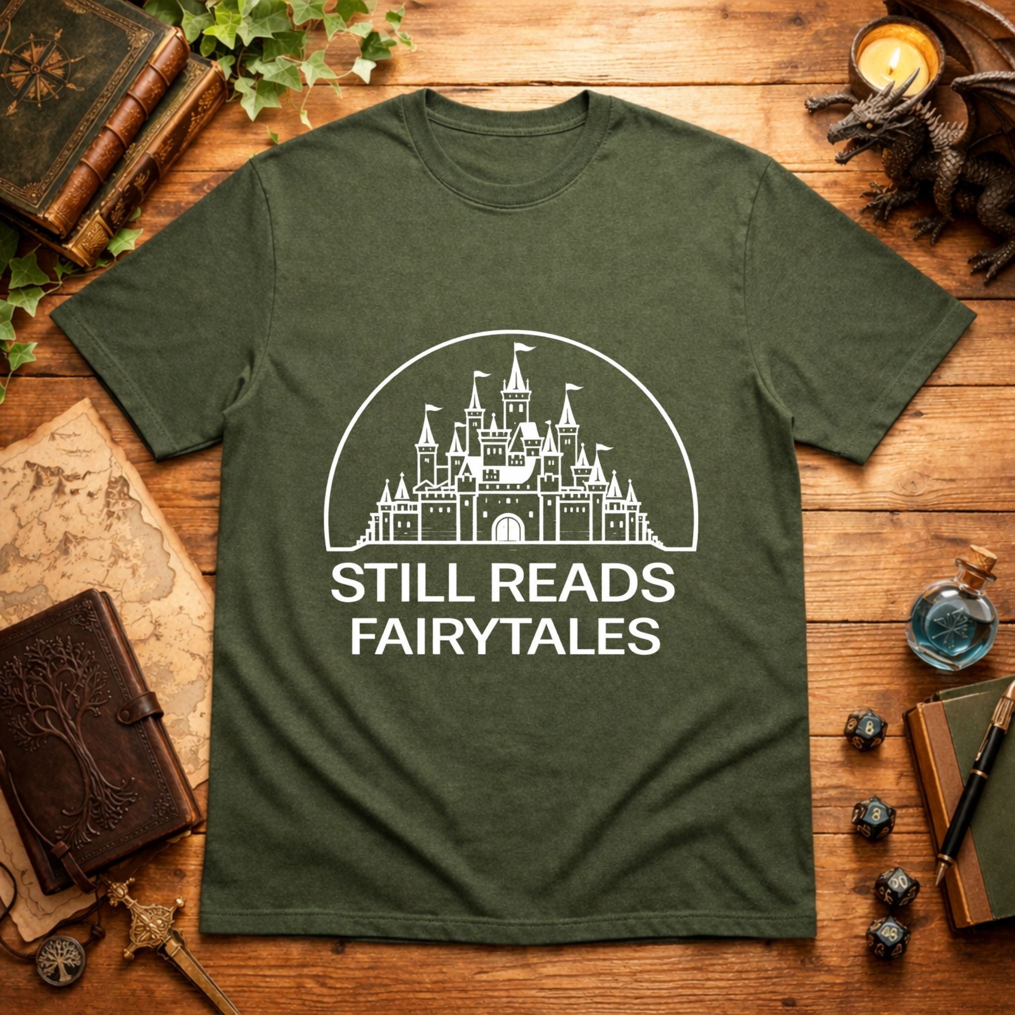 Still Reads Fairytales White T-Shirt