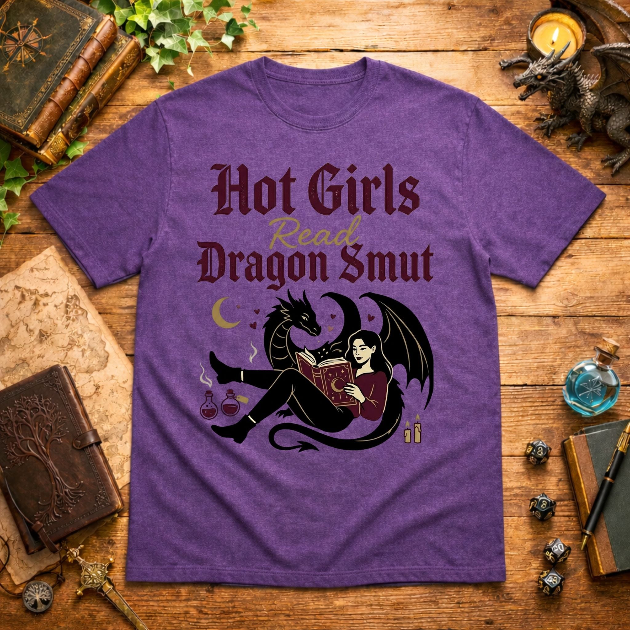 Hot Girls Read Dragon Smut T-Shirt