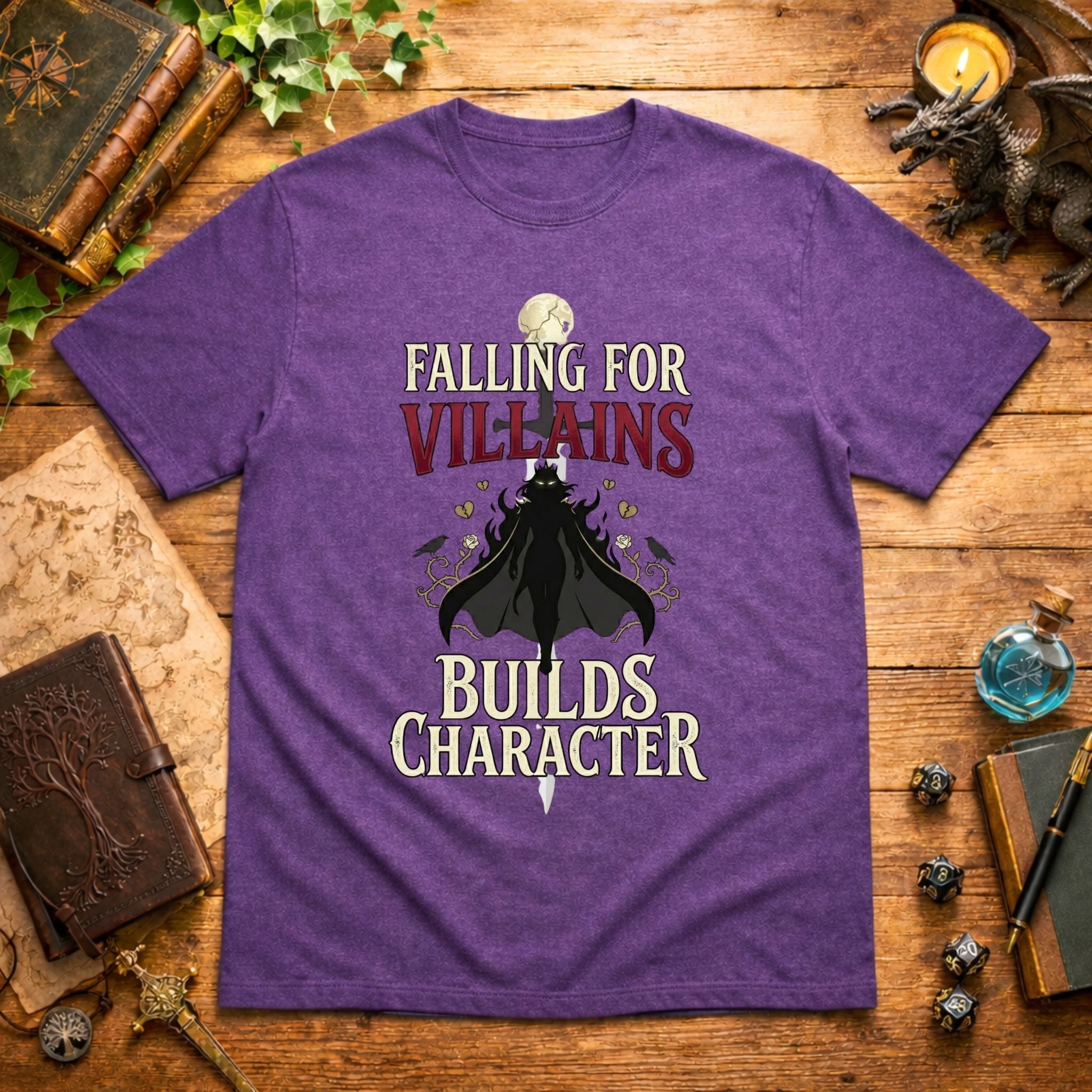 Falling for Villains Builds Character T-Shirt