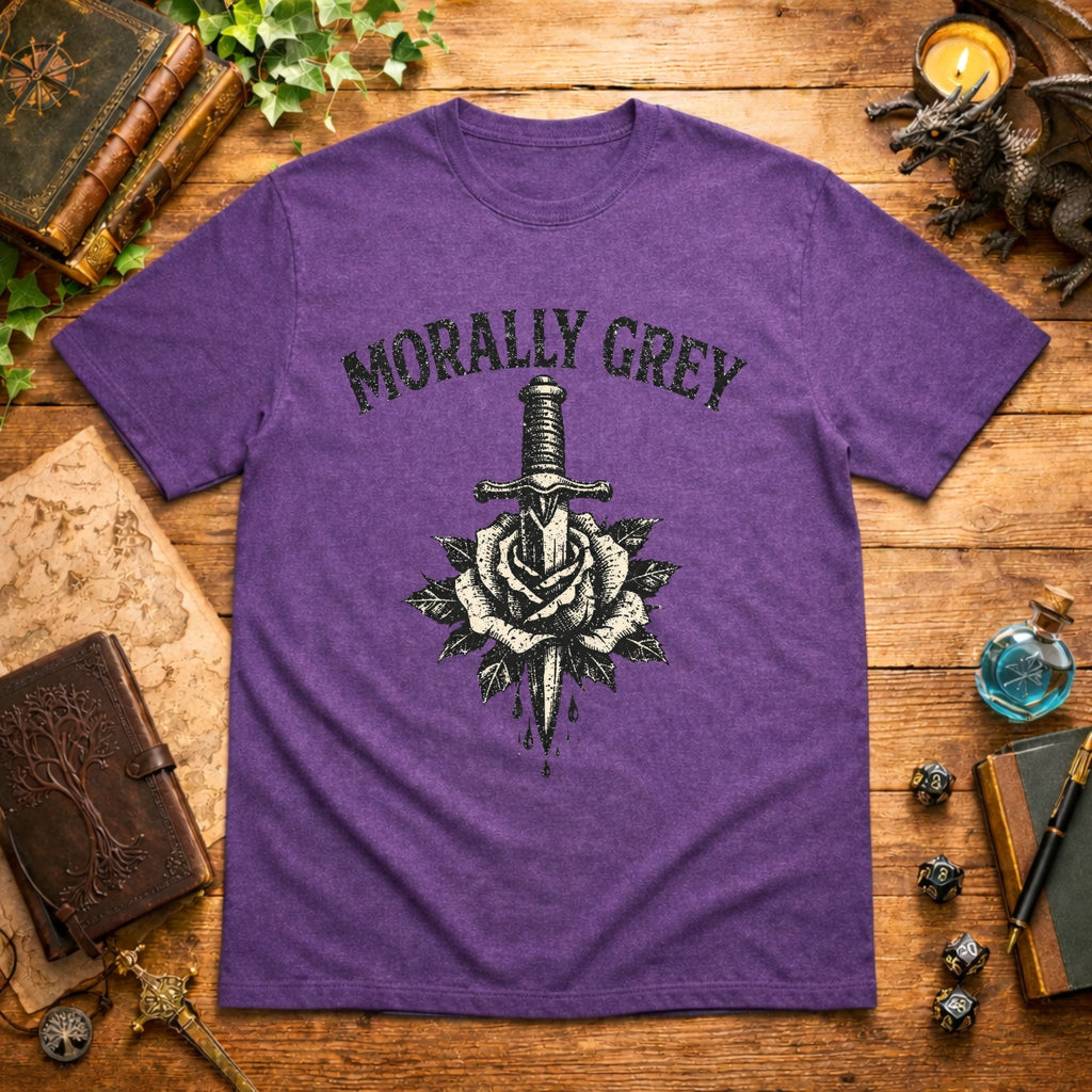 Morally Grey Rose & Dagger T-Shirt