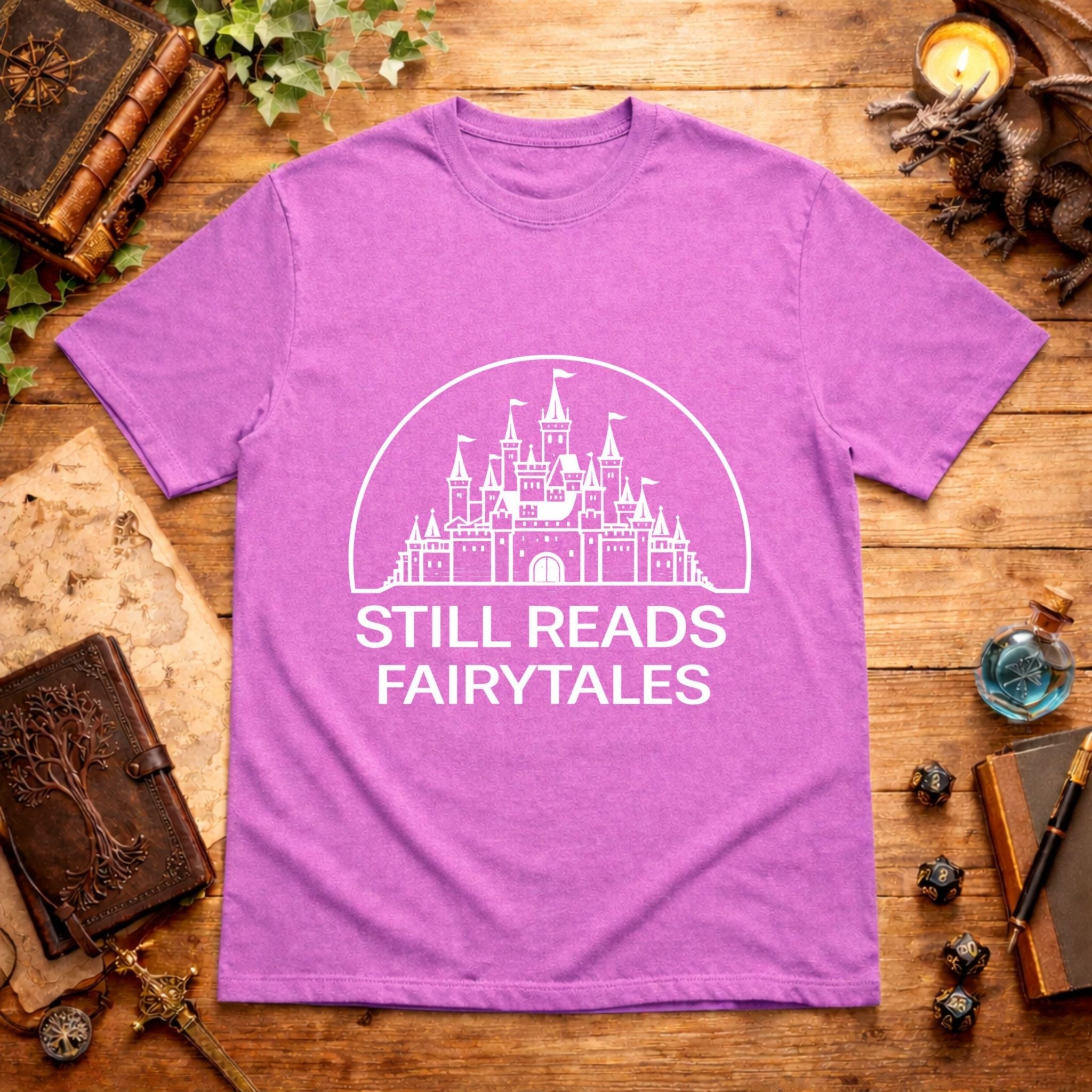 Still Reads Fairytales White T-Shirt