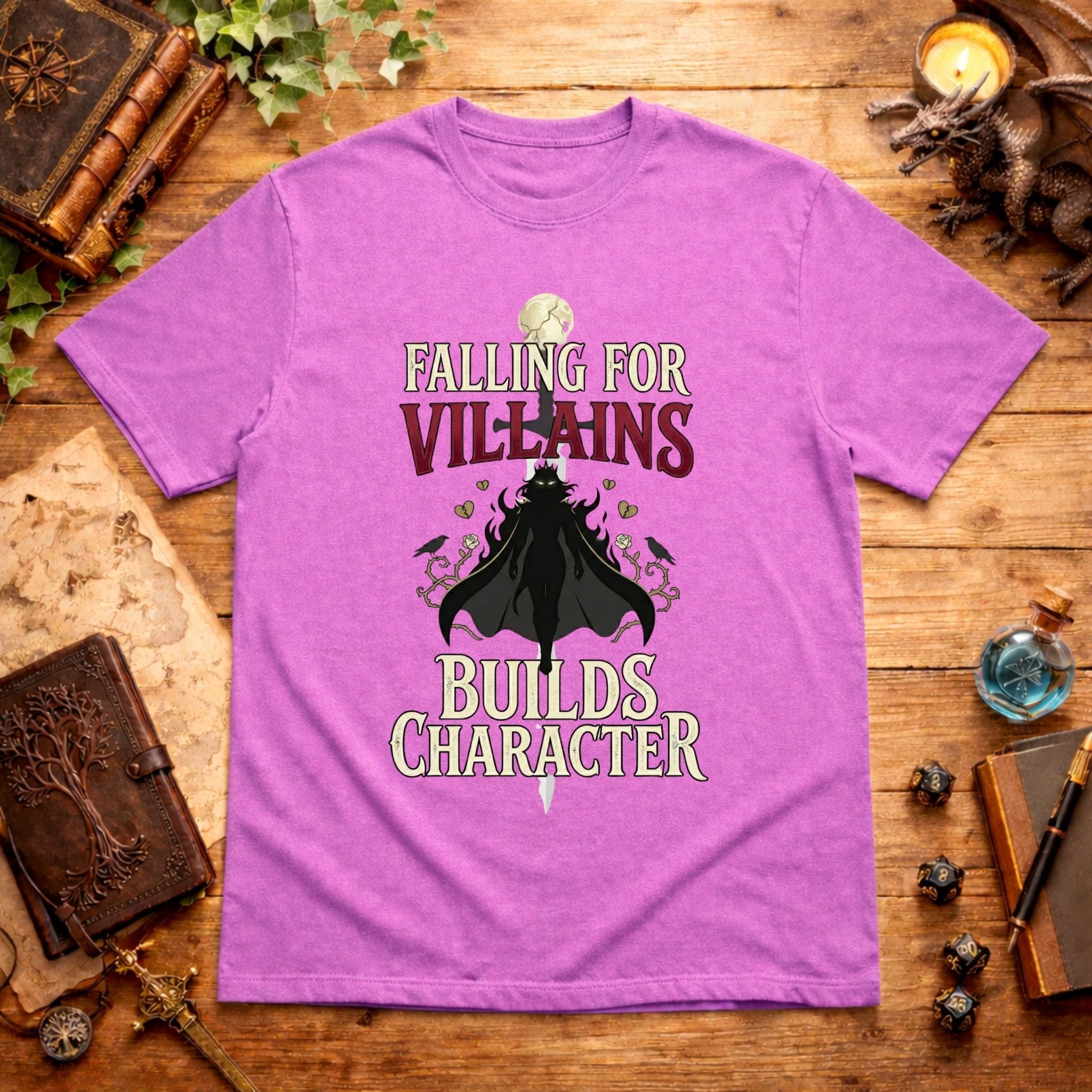Falling for Villains Builds Character T-Shirt