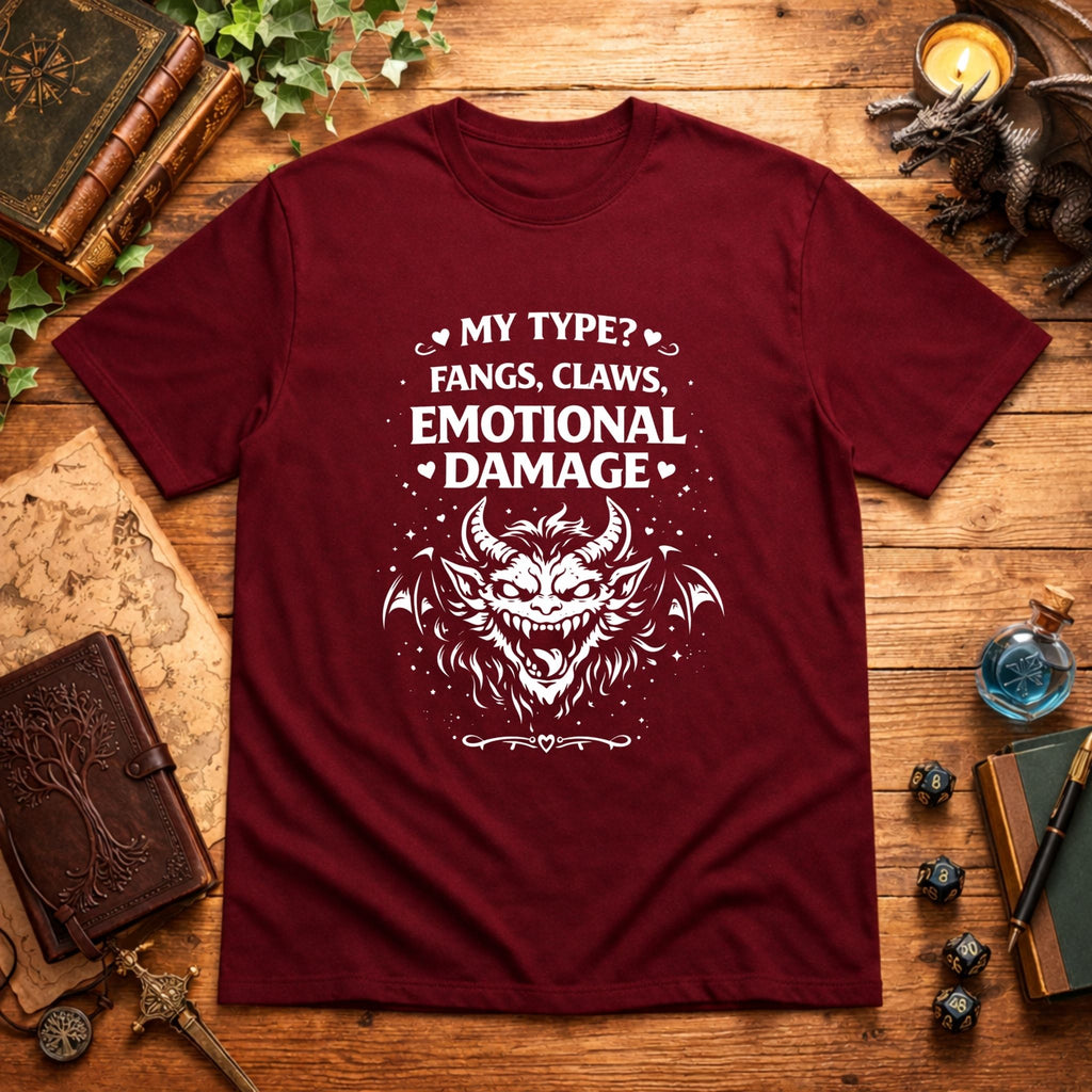 Fangs, Claws, Emotional Damage T-Shirt