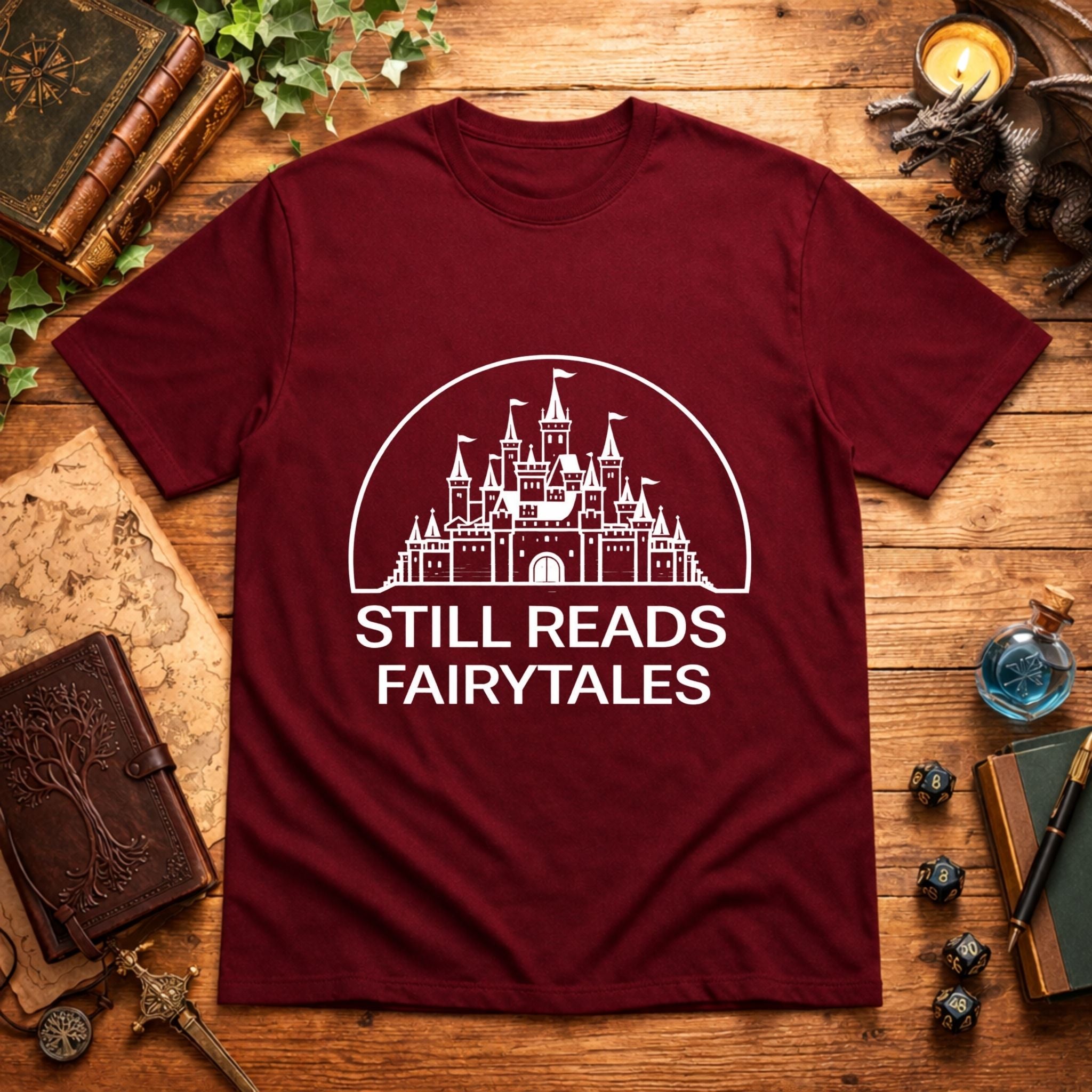 Still Reads Fairytales White T-Shirt