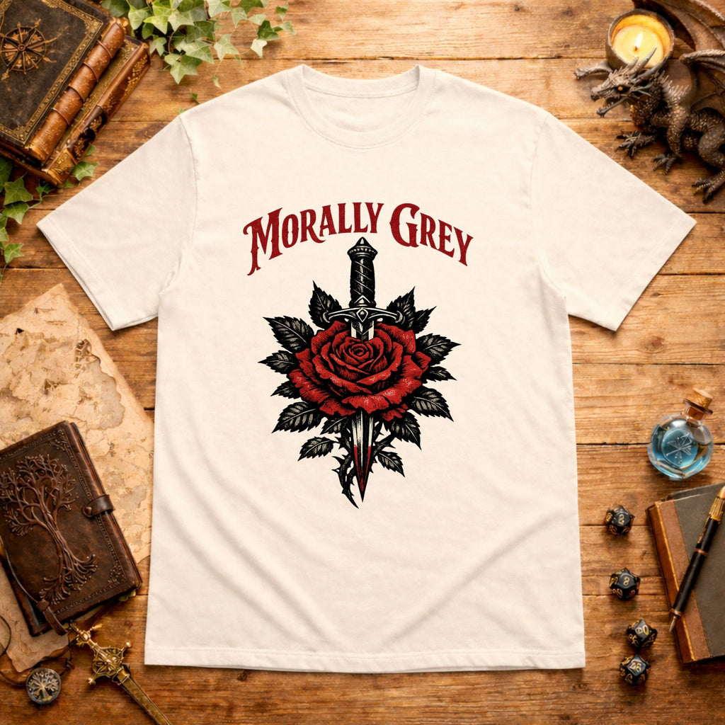 Morally Grey Rose & Dagger T-Shirt