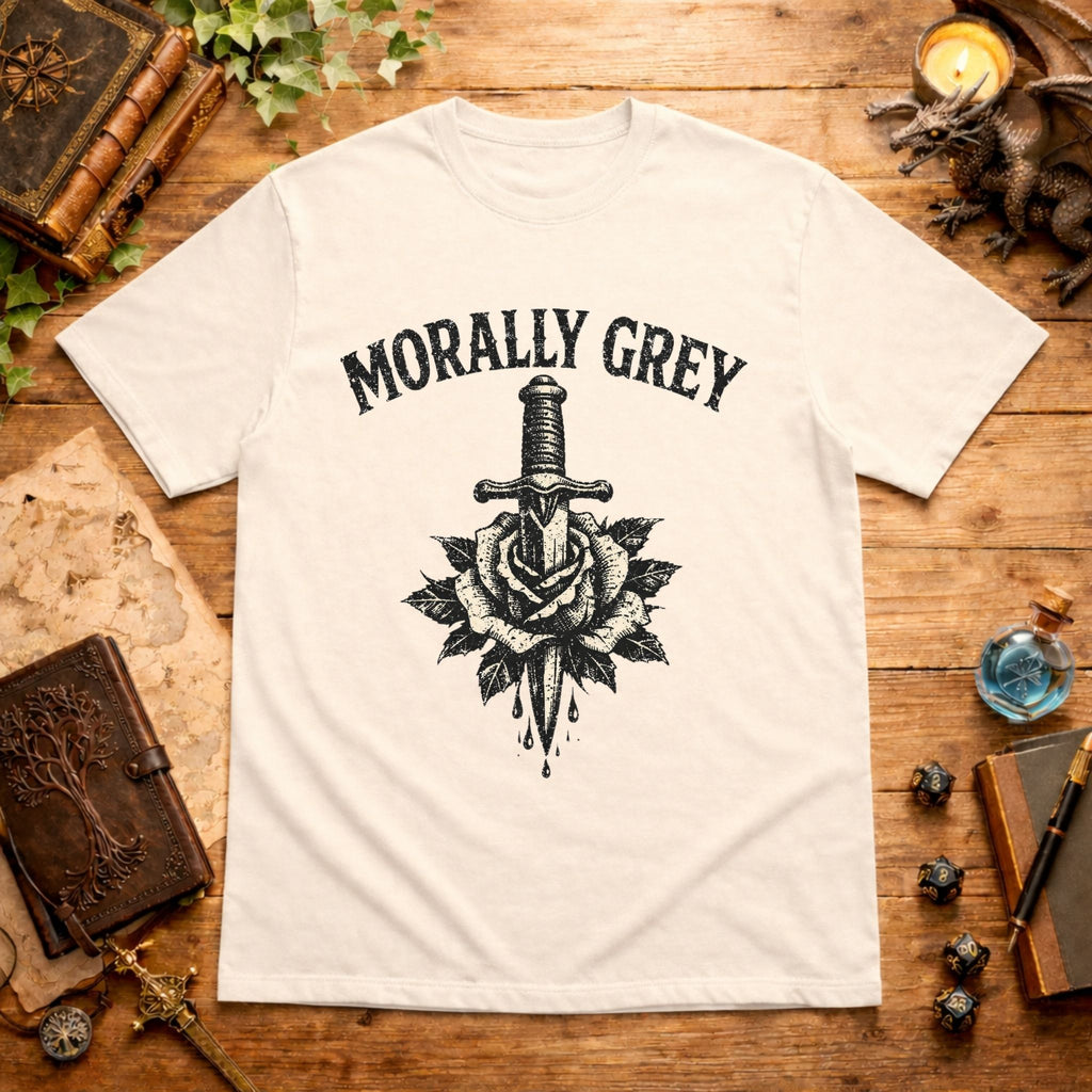 Morally Grey Rose & Dagger T-Shirt