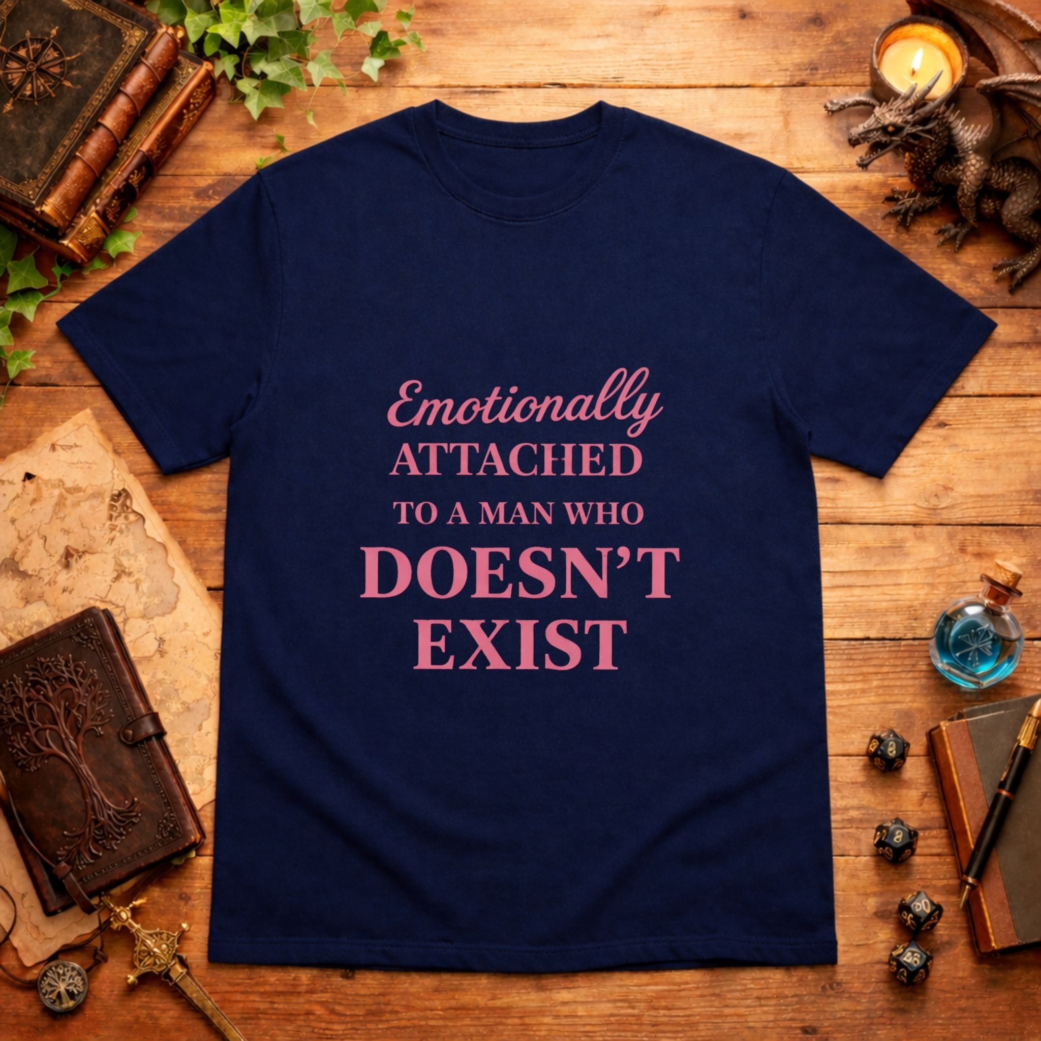 Man Who Doesn't Exist Pink T-Shirt