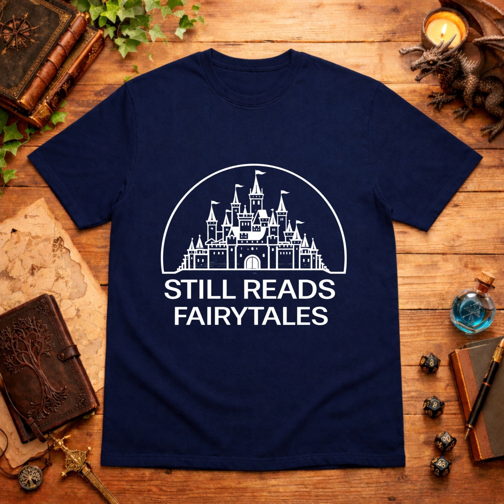 Still Reads Fairytales White T-Shirt
