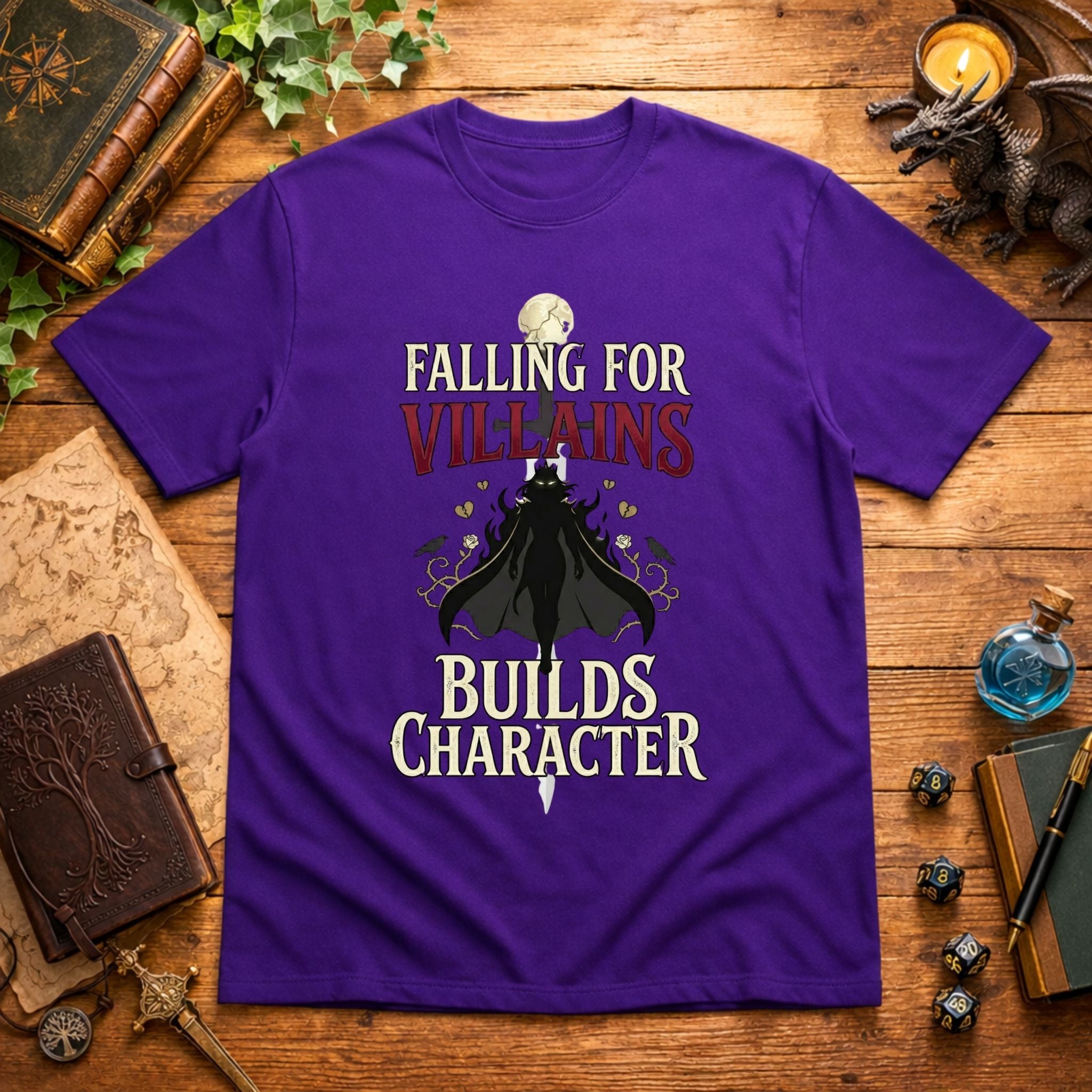 Falling for Villains Builds Character T-Shirt