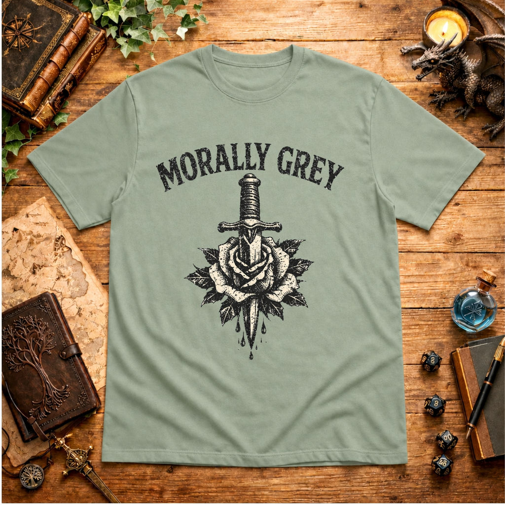 Morally Grey Rose & Dagger T-Shirt