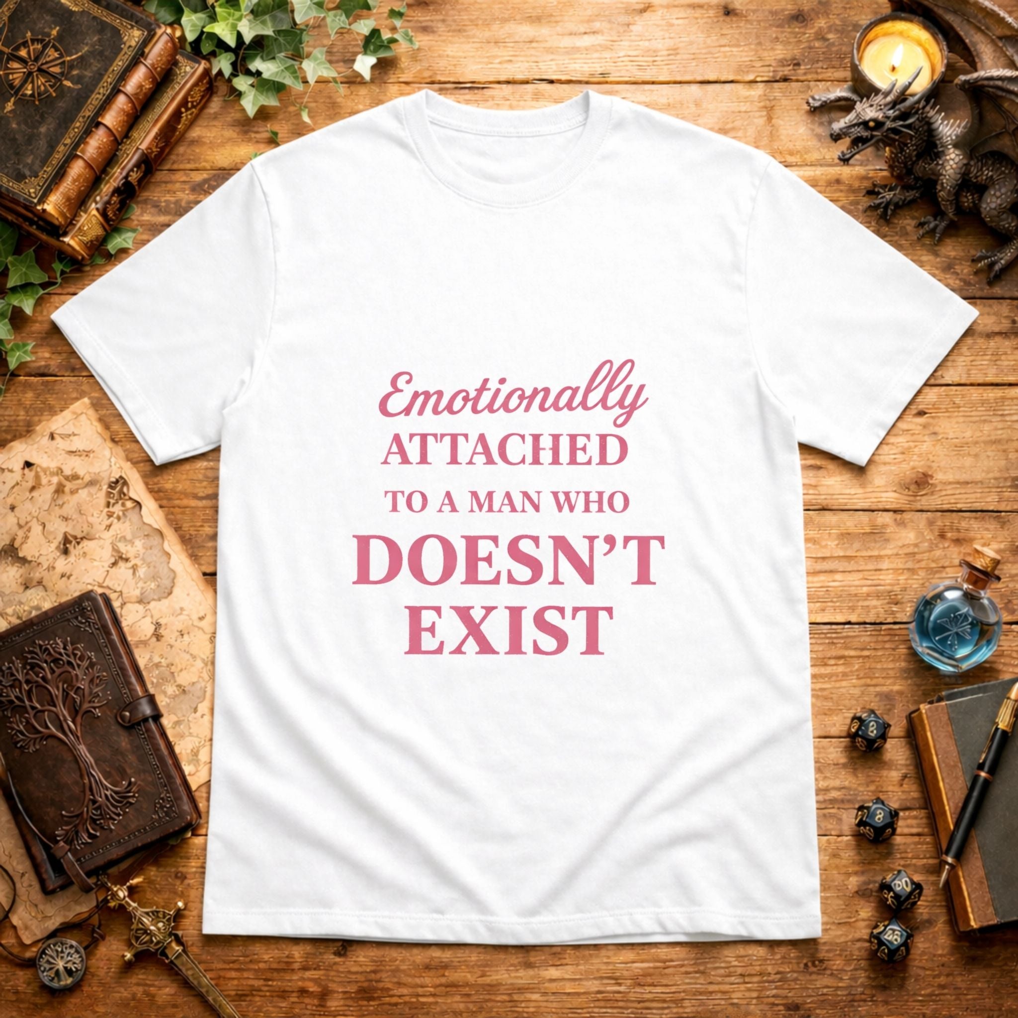 Man Who Doesn't Exist Pink T-Shirt