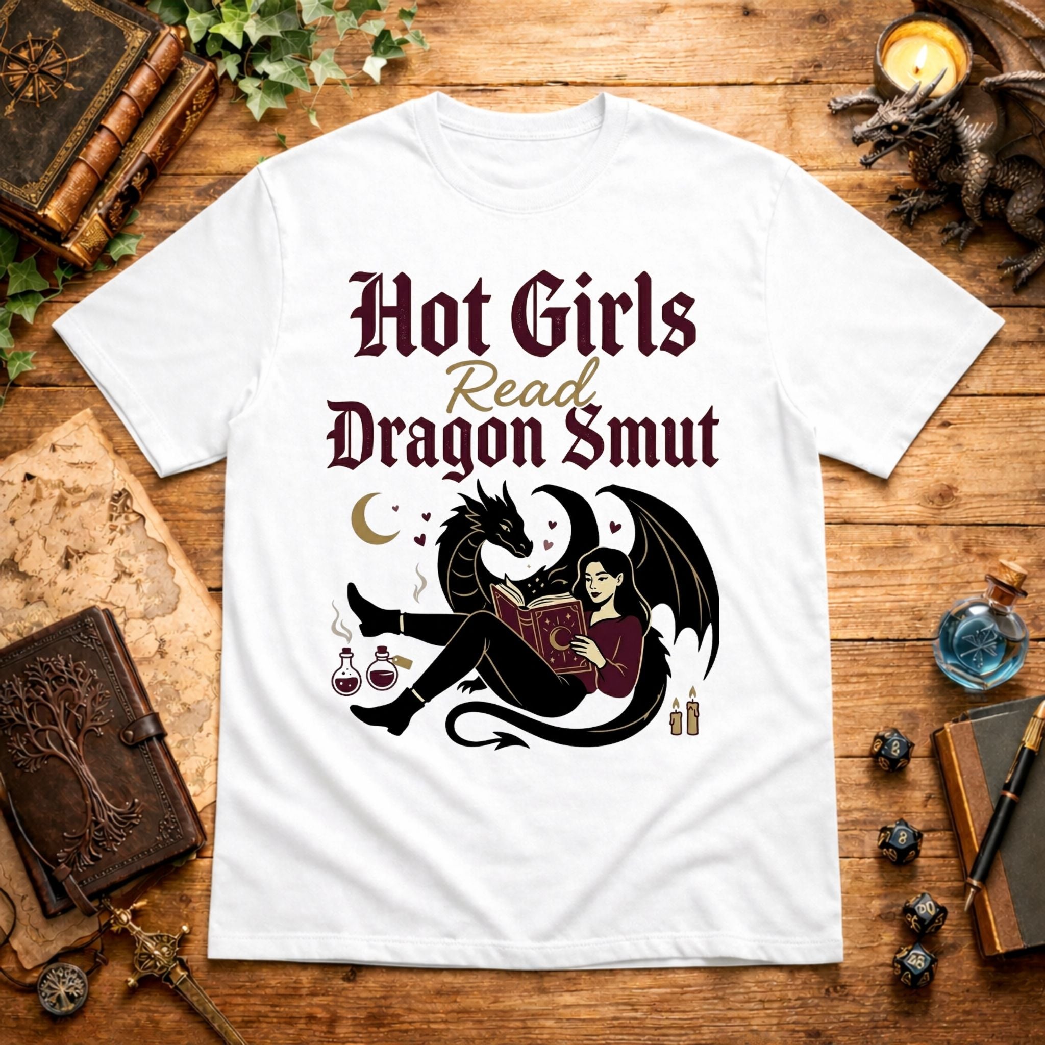 Hot Girls Read Dragon Smut T-Shirt